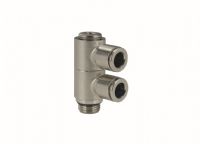 R53 BSPPM Push - In Double Swivel Elbow Hex Wrench